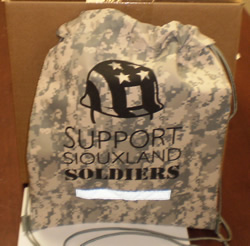 bag custom printed for Support Siouxland Soldiers
